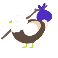A bark and cream chicken with a head pattern
