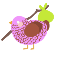 A lavender and russet chicken with a lace pattern
