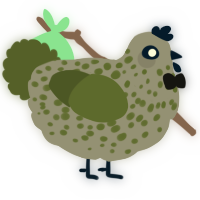A ash and olive chicken with a speckle pattern