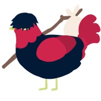 EMO SYRUP, a tumblr and crimson chicken with a head pattern