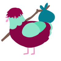 (unnamed), a maroon and mint chicken with a head pattern