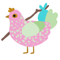 braised, a pink and gluppy chicken with a speckle pattern