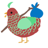 Cinnamon Spearmint, a red and spring chicken with a lace pattern