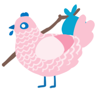 Pirouette, a rose chicken with a lace pattern