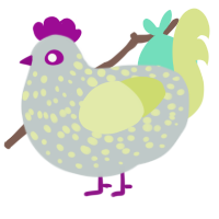 The Speckler, a silver and lemon chicken with a speckle pattern
