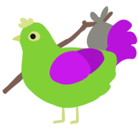 Jumbo Josh, a grass and amethyst chicken