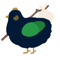 A tumblr and viridian chicken