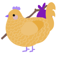 A honey chicken with a lace pattern