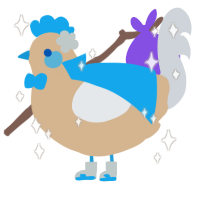 A beige and mist chicken