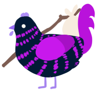 (unnamed), a tumblr and amethyst chicken with a bar pattern