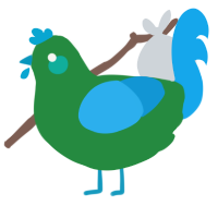 A viridian and sky chicken