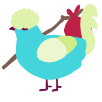 A aqua and apple chicken