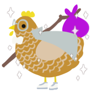 High Roller, a gold and beige chicken with a lace pattern