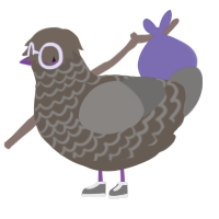 A bark and grey chicken with a lace pattern