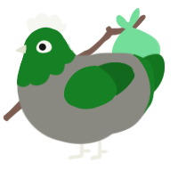A ash and leaf chicken with a head pattern