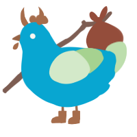 A cerulean and gluppy chicken
