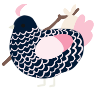 A tumblr and rose chicken with a lace pattern