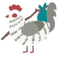 drosophilous, a white and ash chicken with a bar pattern
