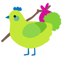 A lime and grass chicken