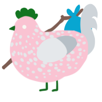 pinkshroom, a rose and mist chicken with a speckle pattern