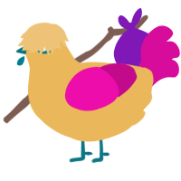A honey and fuchsia chicken