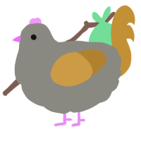A ash and gold chicken