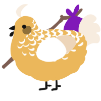 A honey and cream chicken with a half-lace pattern