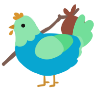 A cerulean and spring chicken with a head pattern