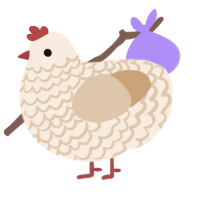A cream and beige chicken with a lace pattern