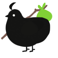 A black chicken with a speckle pattern