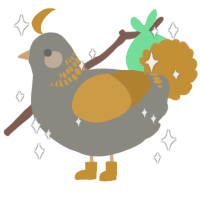 A ash and gold chicken with a neck-band pattern