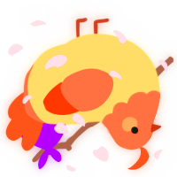 A honey and vermilion chicken with a head pattern