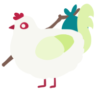 A white and apple chicken