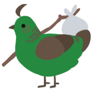 A viridian and bark chicken with a neck-band pattern