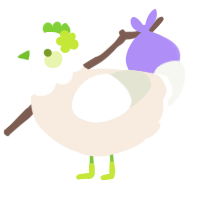 A cream and white chicken with a head pattern