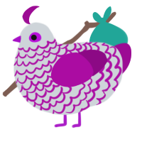 (unnamed), a mist and plum chicken with a lace pattern