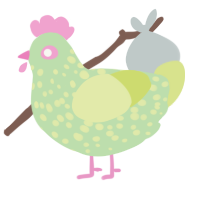 A gluppy and lemon chicken with a speckle pattern