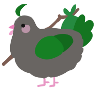 A grey and leaf chicken