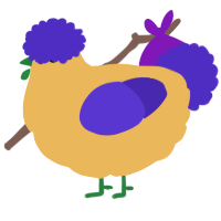 A honey and indigo chicken