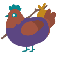 (unnamed), a overcast and russet chicken with a head pattern