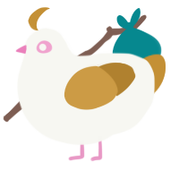 A white and gold chicken