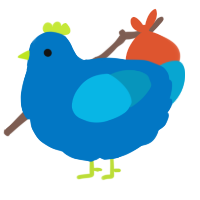 A sapphire and cerulean chicken