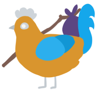 A orange and sky chicken