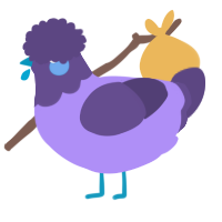 A lilac and overcast chicken with a head pattern