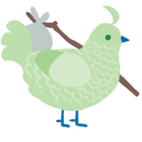 A gluppy chicken with a lace pattern