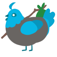 A grey and cerulean chicken with a head pattern