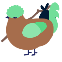 A brown and spring chicken