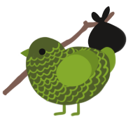 A olive and chartreuse chicken with a lace pattern