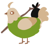 CarmelApple, a chartreuse and beige chicken with a head pattern
