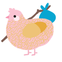 A rose and honey chicken with a double-lace pattern